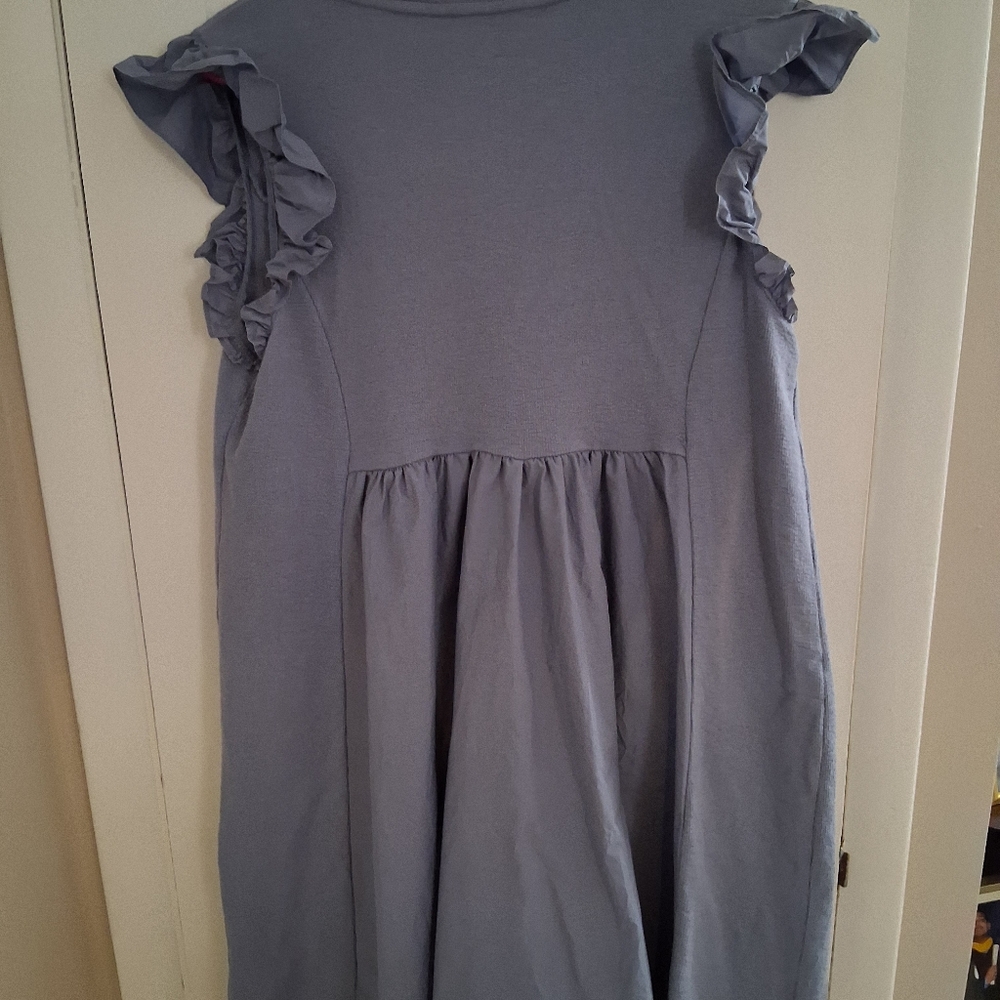 Ruffled Sleeve Lilac Dress